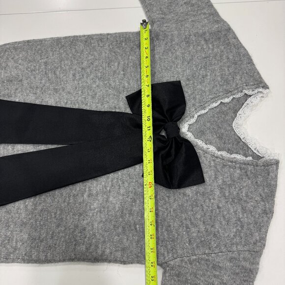 Commense Lace Trim Bow-Decor Draped Oversized Sweater NWT, Size S - Picture 16 of 17